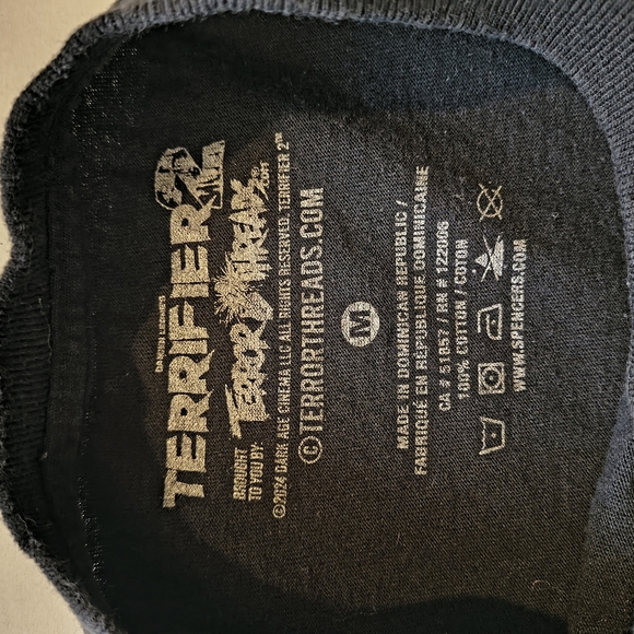 Terrifier 2 Horror Graphic Black T-Shirt , Size M - Picture 7 of 7